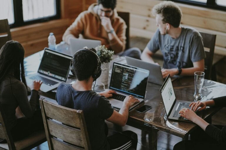 Team of professionals in a collaborative training environment