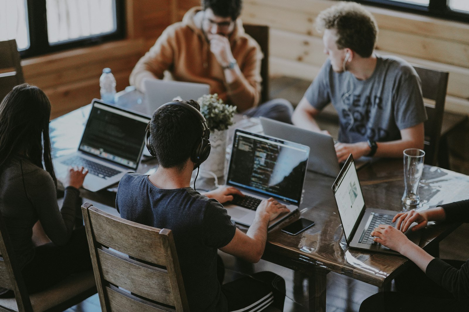 Team of professionals in a collaborative training environment